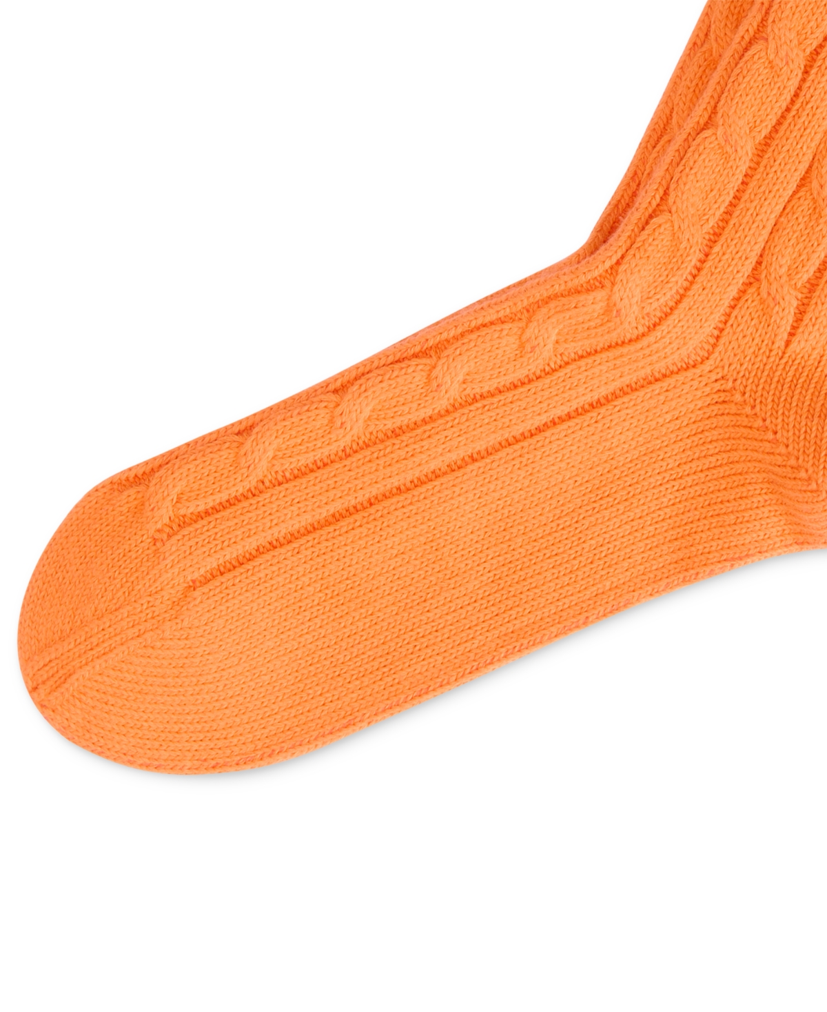 Macy's Women's Cable-knit Socks In Orange