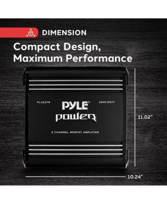 2-Channel Bridgeable MOSFET Car Amplifier, 2000 Watts
