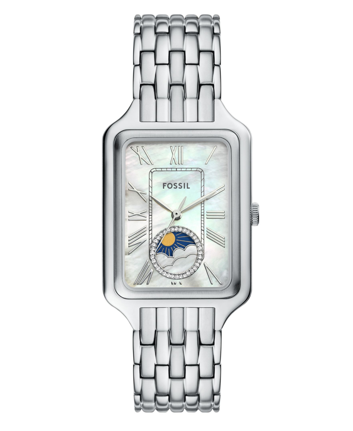 Women's Raquel Sun Moon Multifunction Stainless Steel Watch, 29mm - Silver-tone