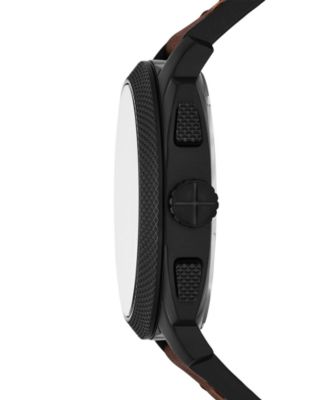 Men's Machine Chronograph Black Stainless-Steel Watch, 44mm