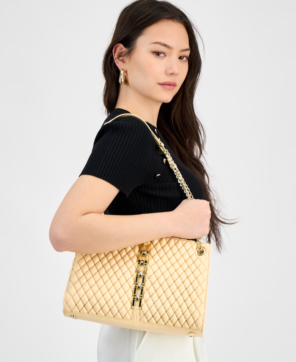INC INTERNATIONAL CONCEPTS HARRPER AURORA QUILTED SHOULDER BAG, EXCLUSIVELY AT MACY'S 