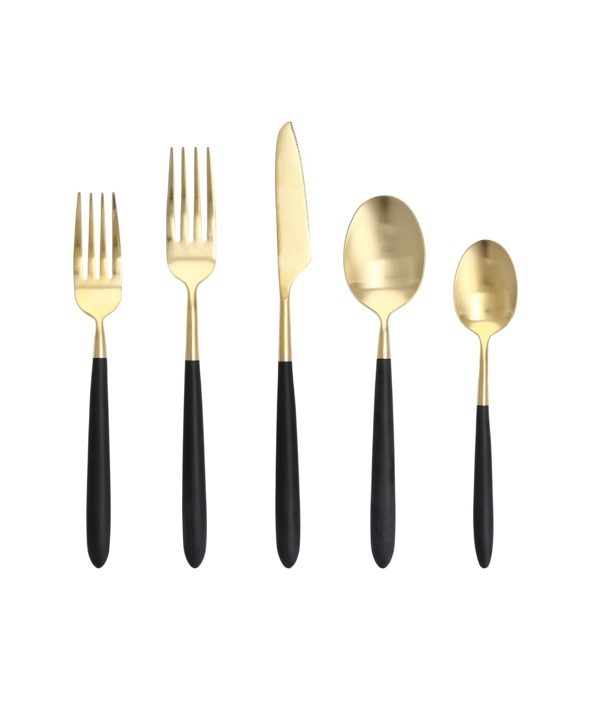 Fortessa Velo 20-piece Flatware Set, Service For 4 In Black And Gold