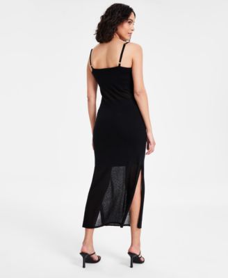 Women's Sleeveless Side-Slit Midi Sweater Dress, Exclusively at Macy's 