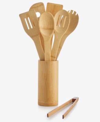 Arch Studio 7-Piece Bamboo Utensil Set & Holder, Exclusively at Macy's - Macy's