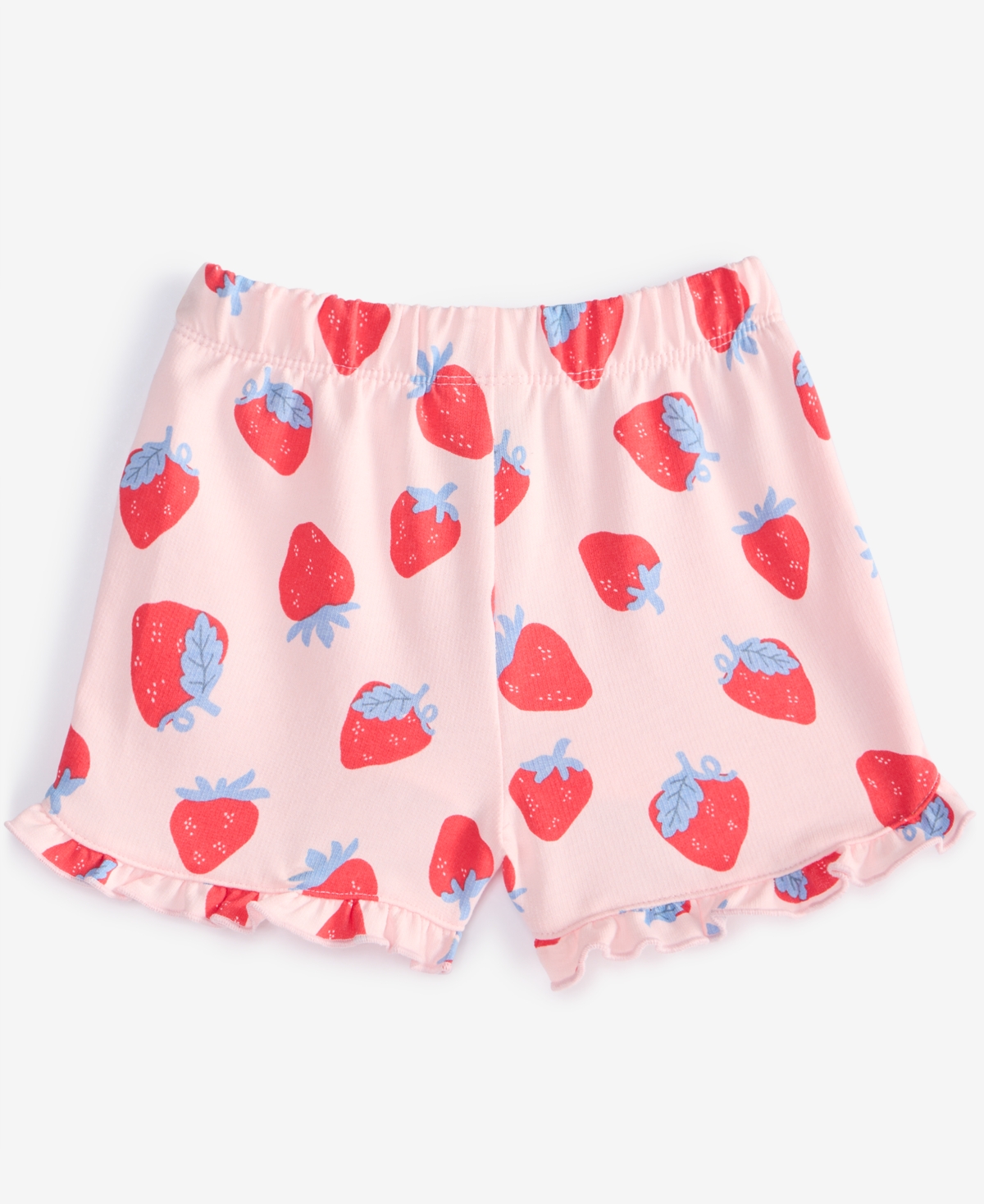 First Impressions Baby Girls Strawberry-print Shorts, Exclusively At Macy's In Beloved Pi