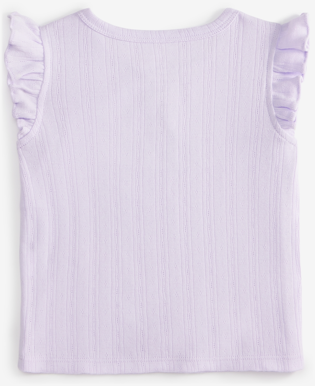 First Impressions Baby Girls Solid Flutter-sleeve Top, Exclusively At Macy's In Lavender F