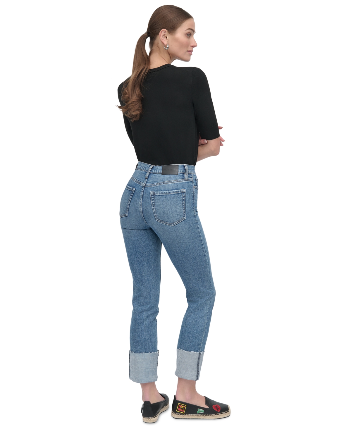 DKNY JEANS WOMEN'S HIGH-RISE CLASSIC STRAIGHT-LEG JEANS 