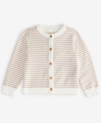 Baby Striped Cotton Cardigan, Exclusively at Macy's