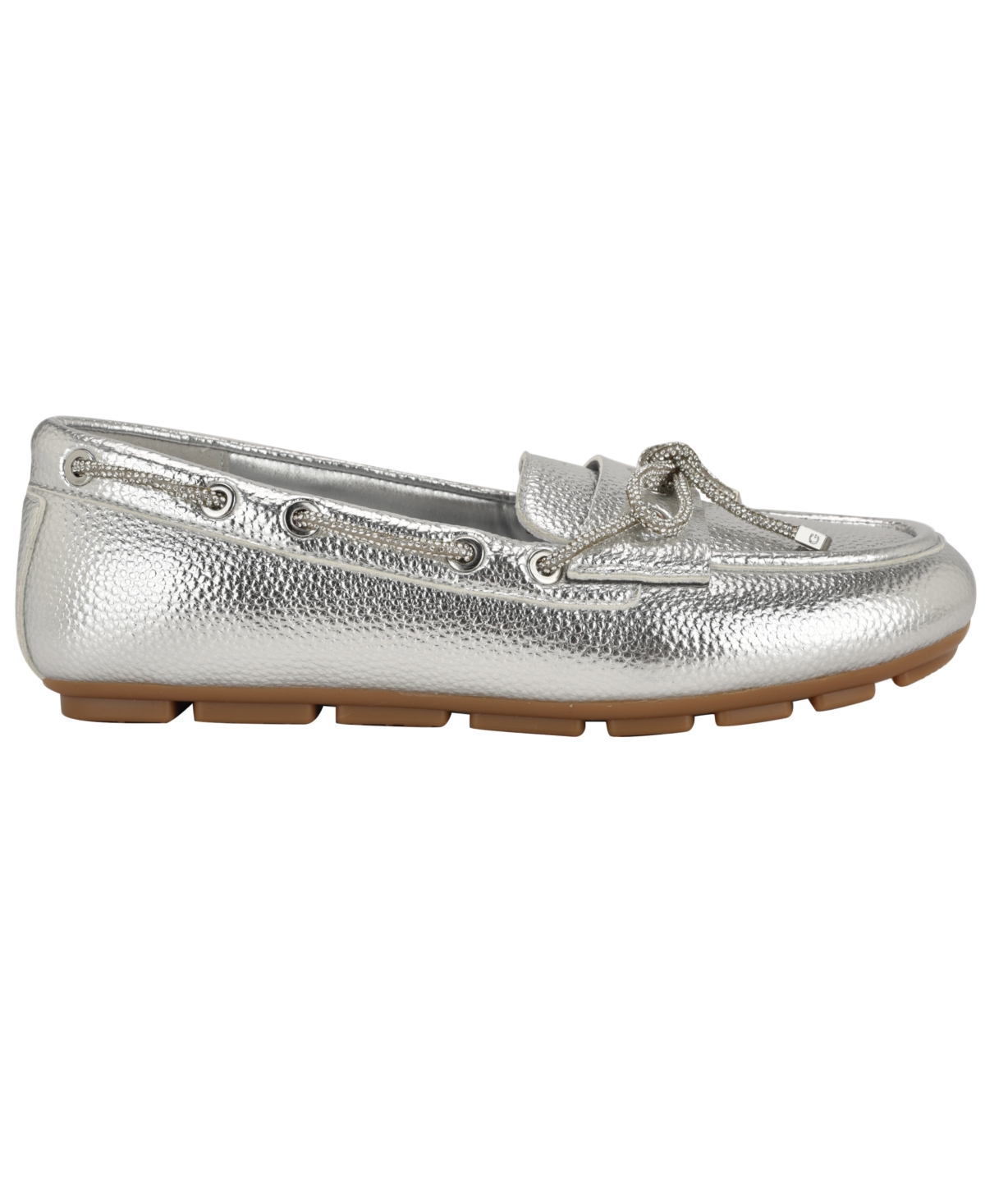 Guess Lavonta Boat Shoe In Silver Metallic