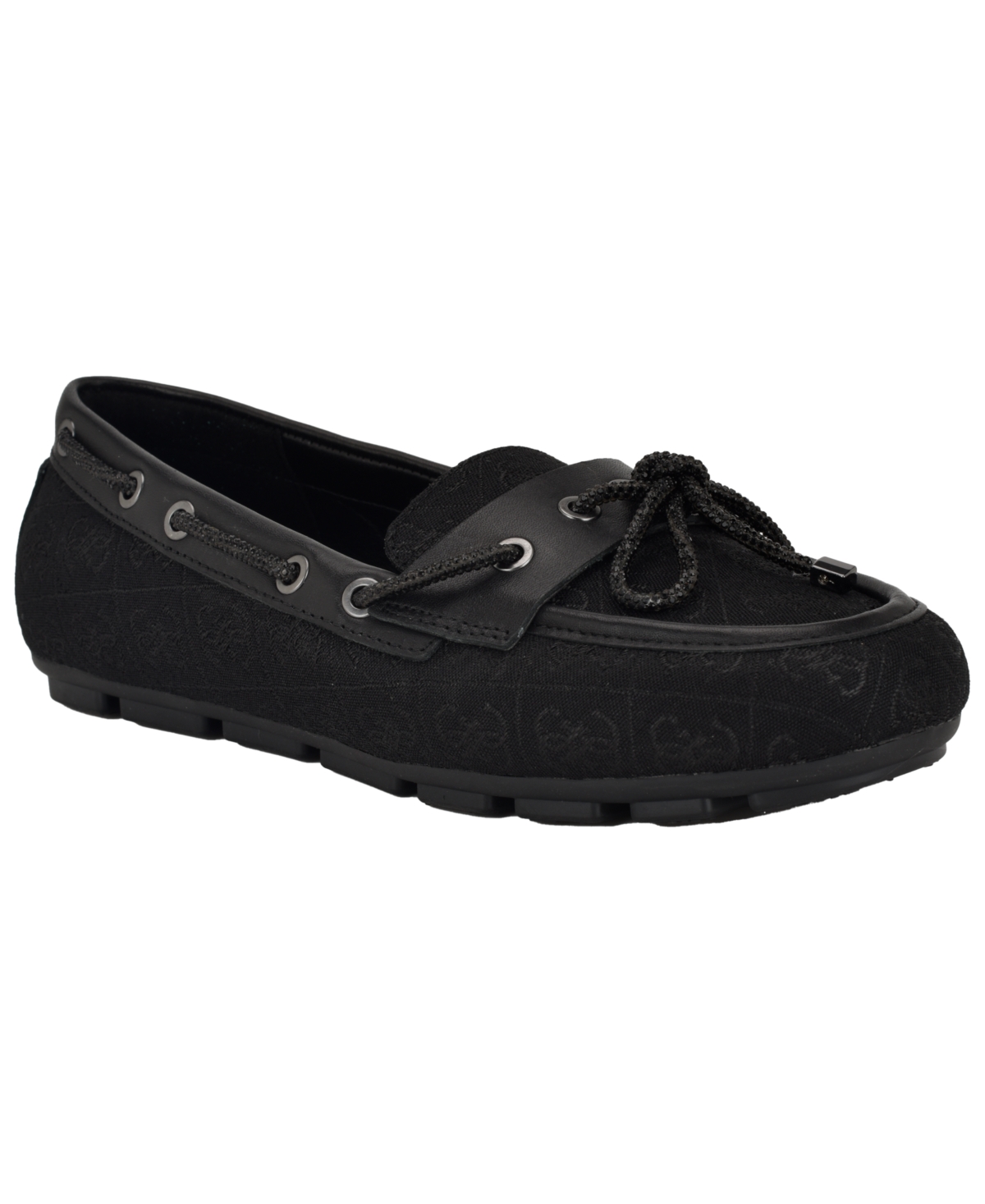 Guess Lavonta Boat Shoe In Black Logo
