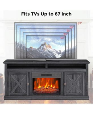 Farmhouse Electric Fireplace TV Stand for TVs up to 65 Inch