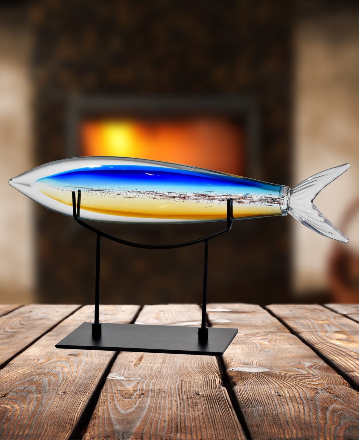Dale Tiffany Shark Fish Figurine In Green
