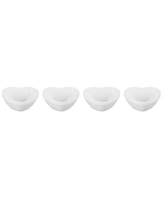 Stoneware Mini Heart Pinch Bowls, Set of 4