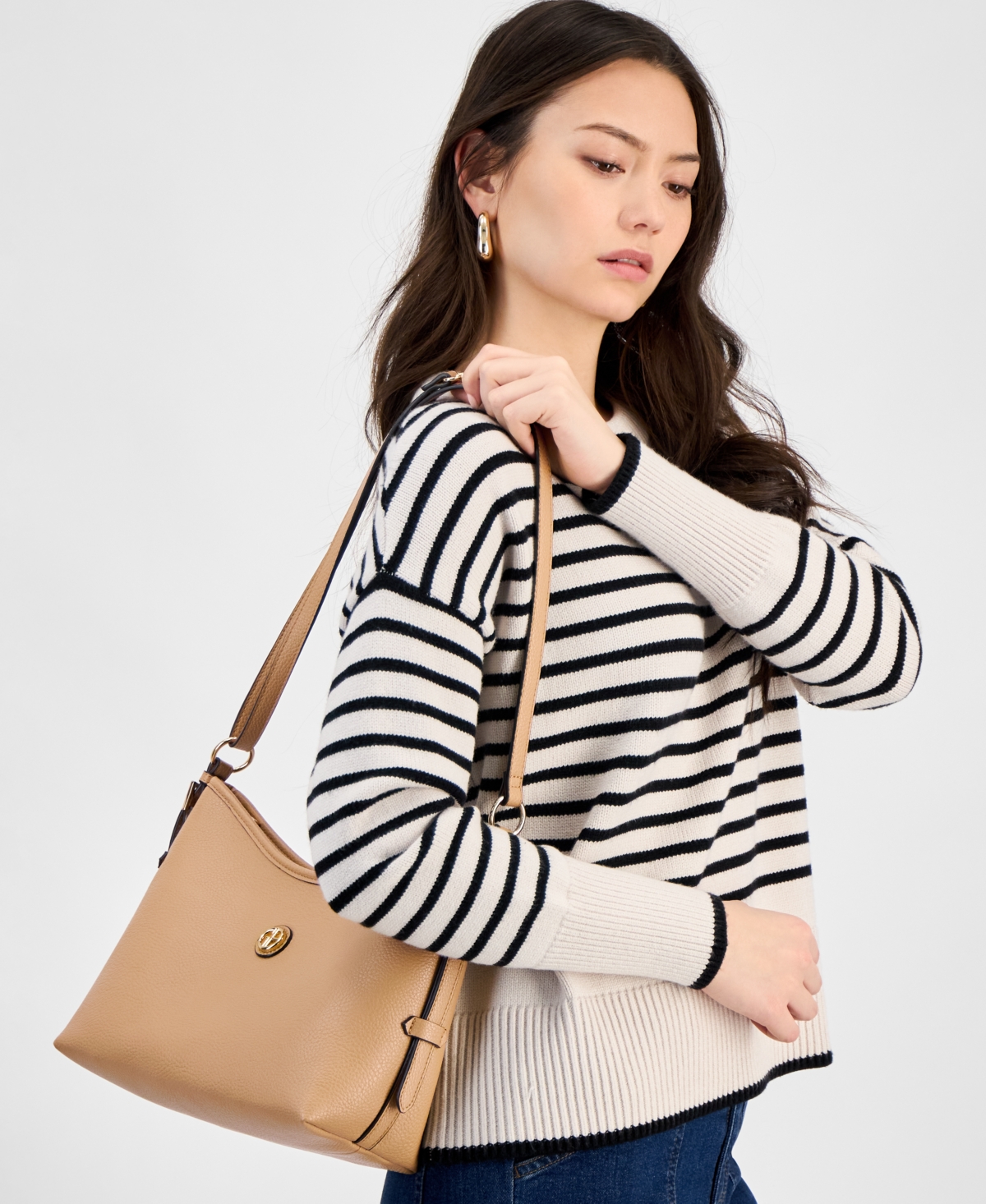 Macy's Pebble Soft Medium Shoulder Bag, Exclusively At  In Brown