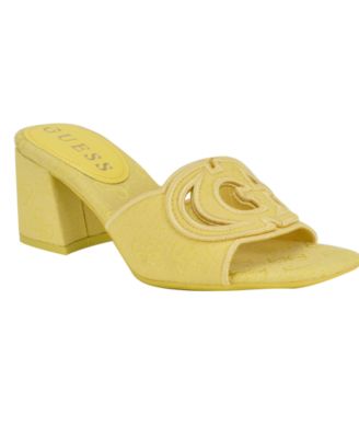 Galsee Quattro-G Cutout Block Heel Slide Sandals