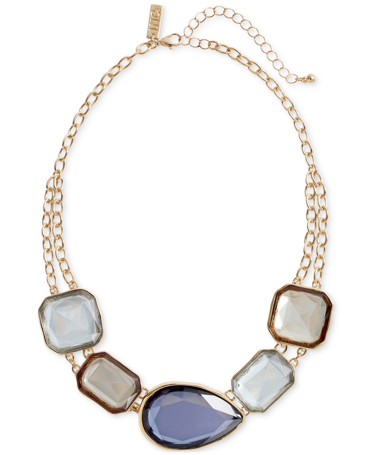 Gold-Tone Color Stone Statement Necklace, 16" + 3" extender, Exclusively at Macy's - Turquoise