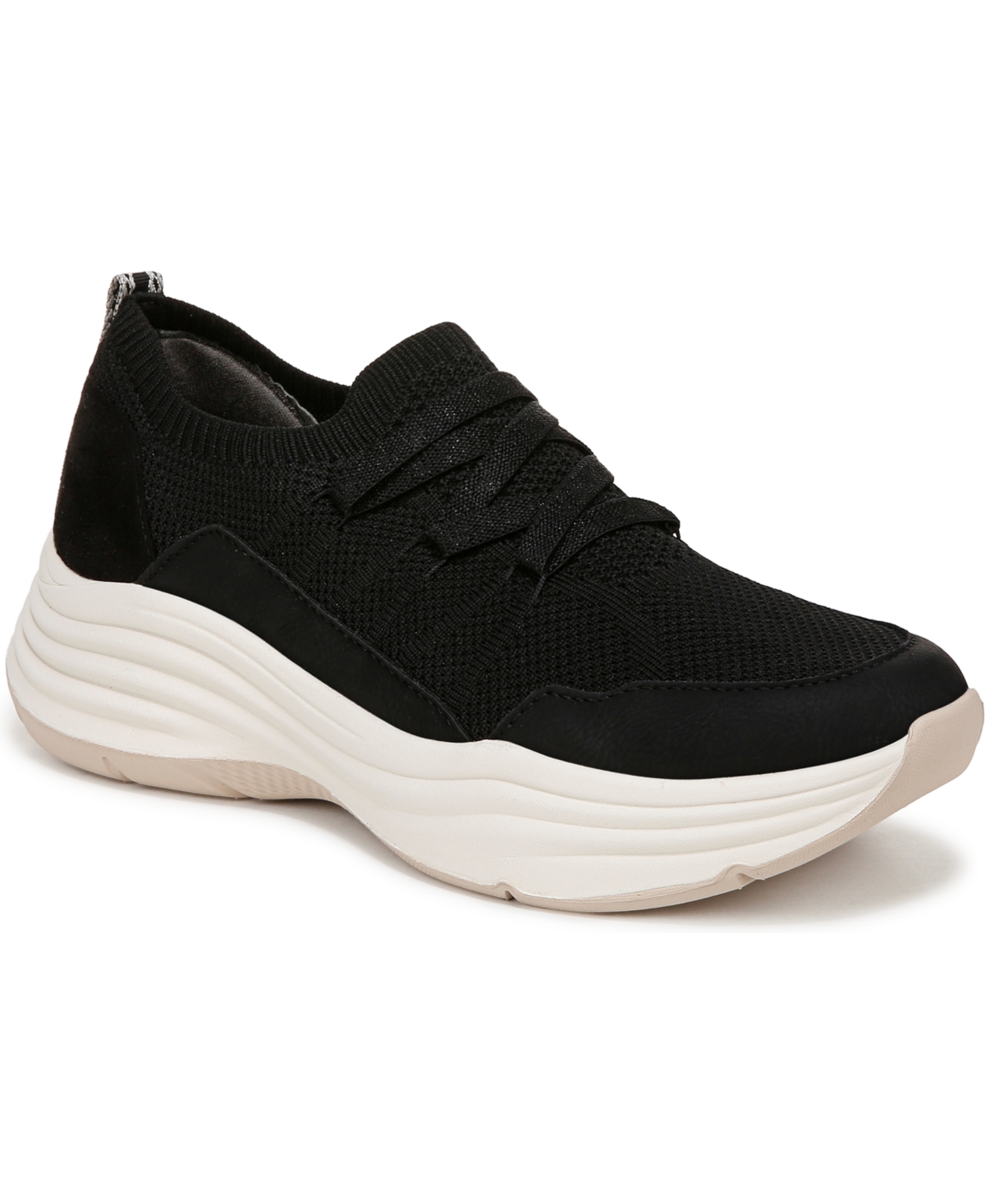 Bzees Impact Slip-on Sneaker In Black Knit Fabric