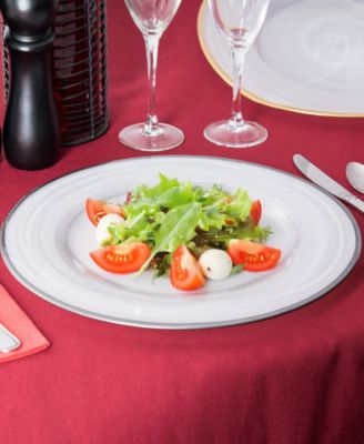 Alabaster Silver Glass Charger Plates, Set of 4