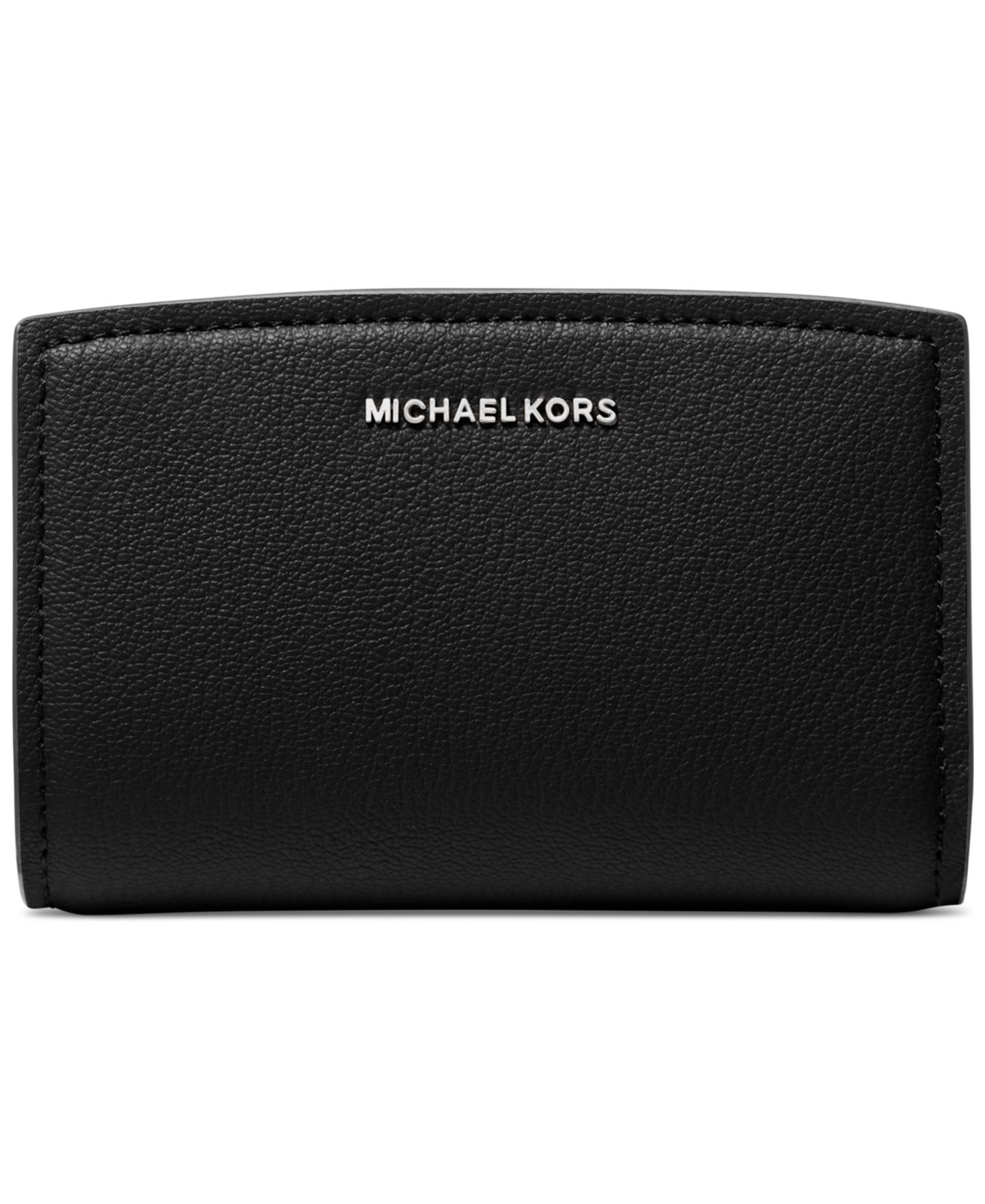 Женский кошелёк Michael Kors Bryant Leather Zip Around Mini Wallet, цвет: Чёрный — фото 1