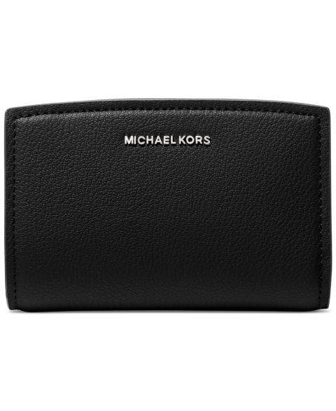 Женский кошелёк Michael Kors Bryant Leather Zip Around Mini Wallet, цвет: Чёрный