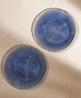 Centro Blue Glass Charger Plates, Set of 4