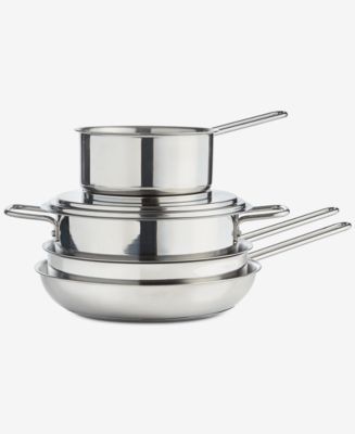 Arch Studio 5-Pc. Stackable Stainless Steel Cookware Set, Exclusively at Macy's - Macy's
