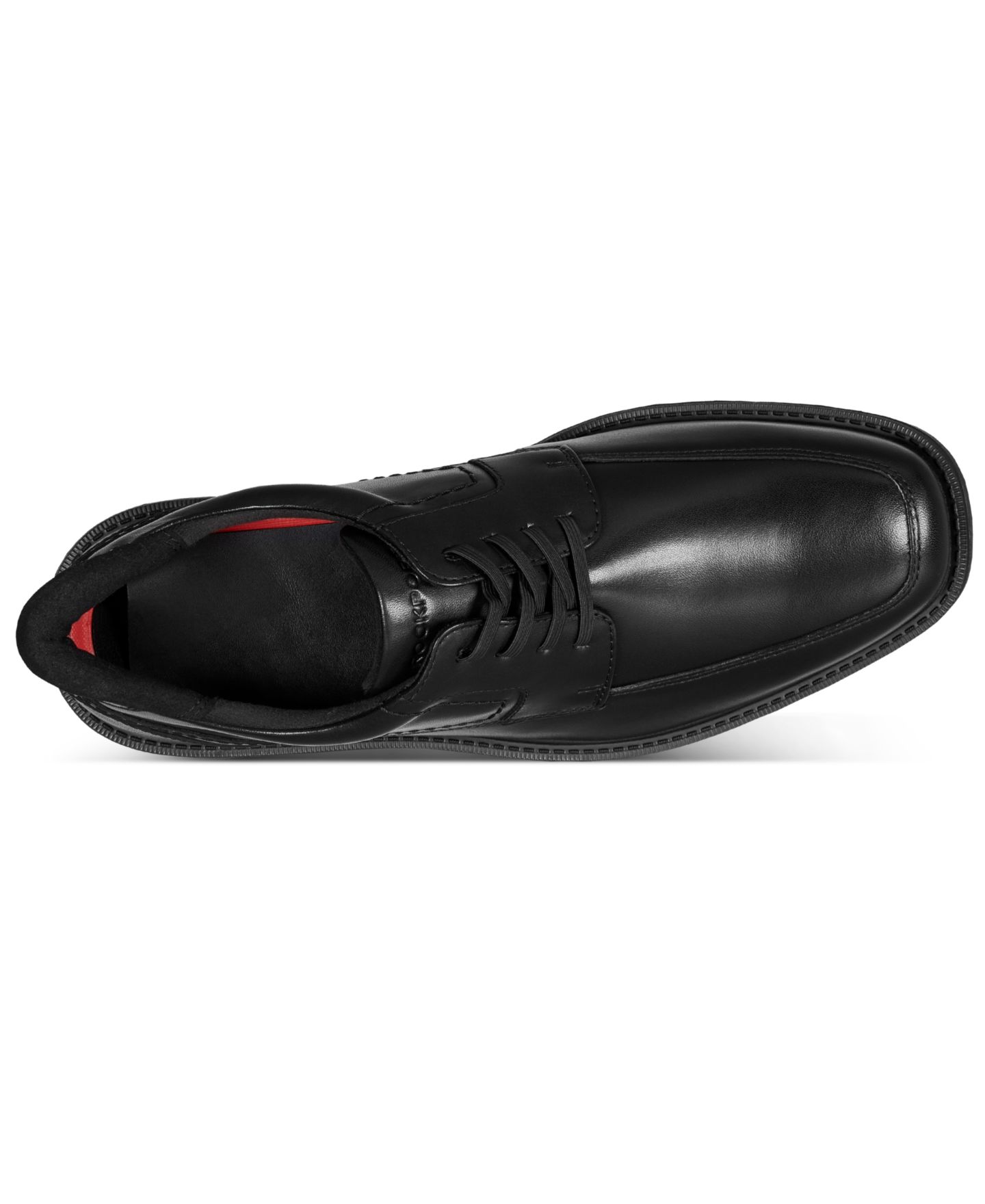 Мужские туфли Rockport Seaver Step Activated Dress Slip-On Oxfords, цвет: Чёрный кожаный — фото 3