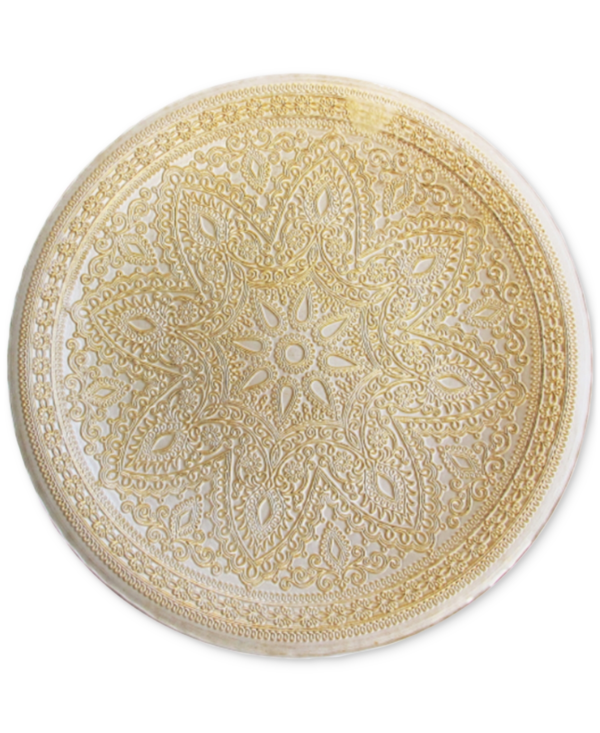 American Atelier Divine Gold Glass Charger Plates, Set Of 4 In Gold