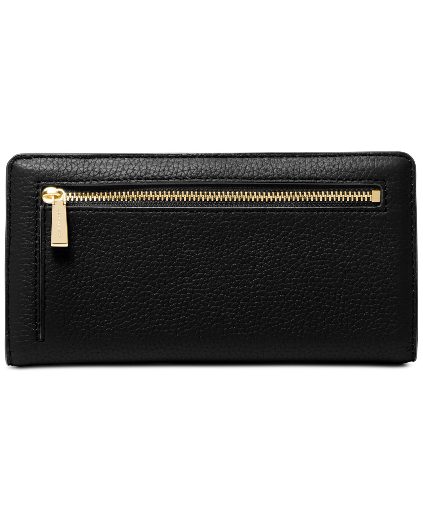 Женский узкий кожаный кошелёк Michael Kors Bryant Large на кнопке, цвет: Чёрный — фото 3