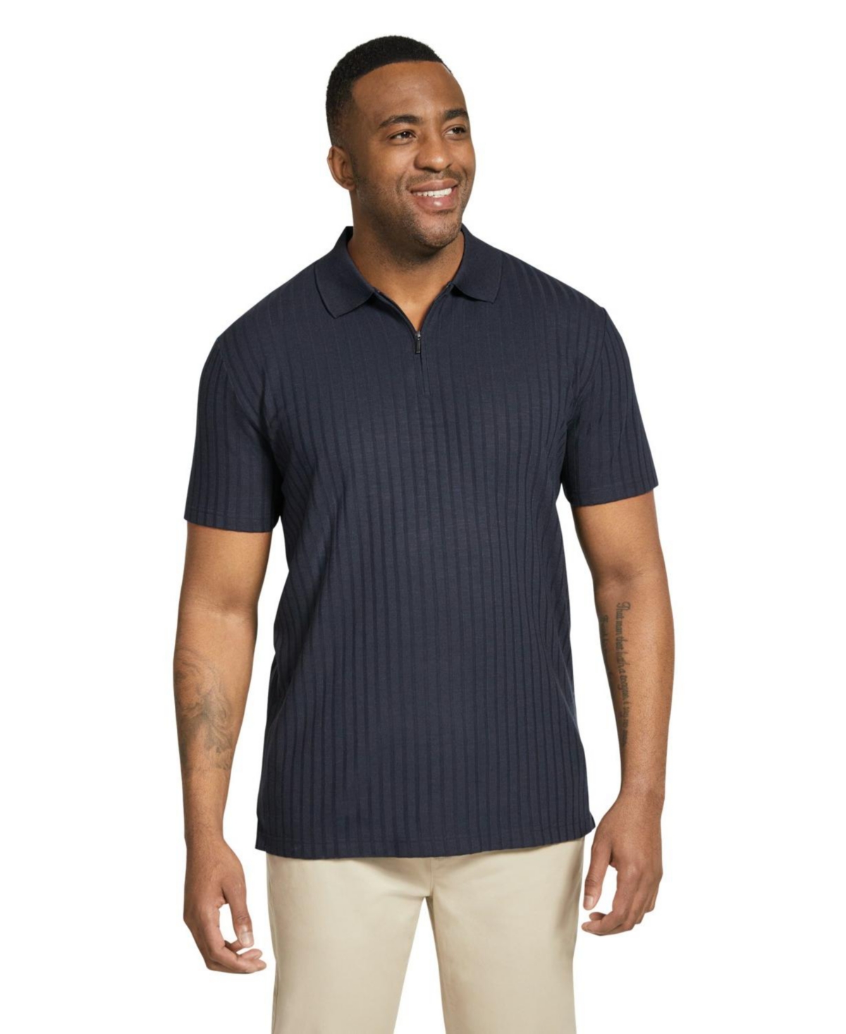 Big & Tall Page Rib Polo - Navy
