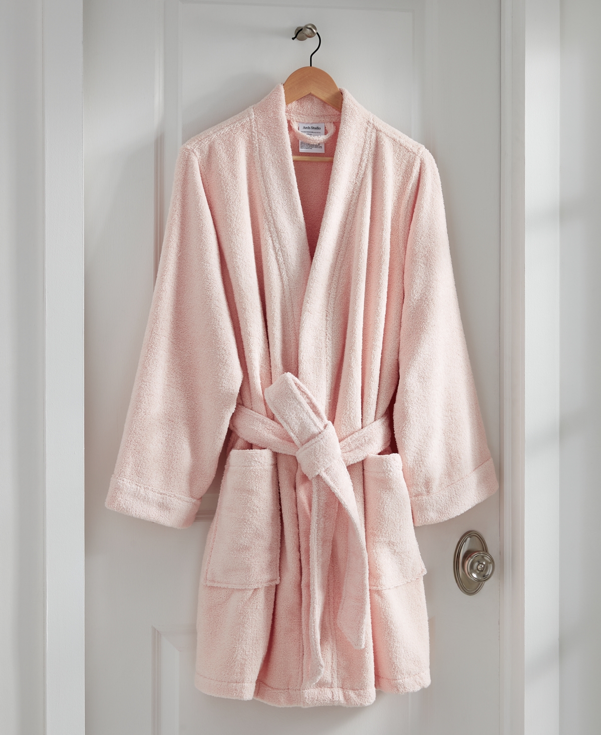 Arch Studio Terry Bath Robe, Exclusively At Macy's In Blush