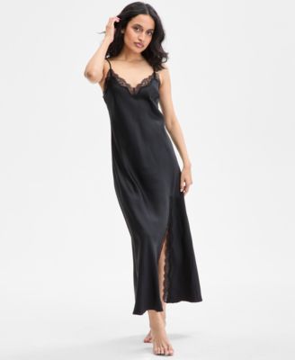 Women's Lace-Trim Satin Nightgown