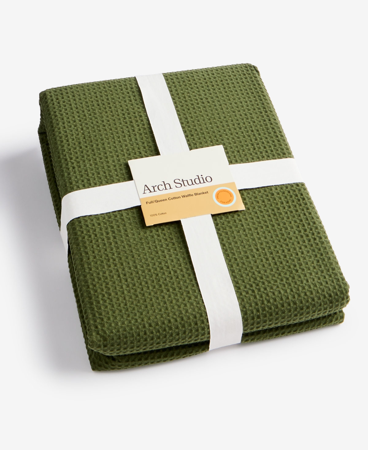Arch Studio Waffle Cotton Blanket, Twin, Exclusively At Macy's In Olive