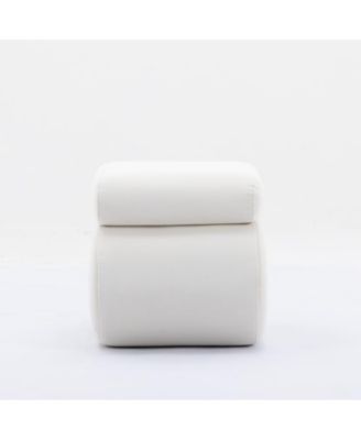 Chic S-Shape Velvet Footstool, Upholstered Makeup Stool, Modern Ottoman for Bedroom, Living Room, and Dressing Area-The Pop Home