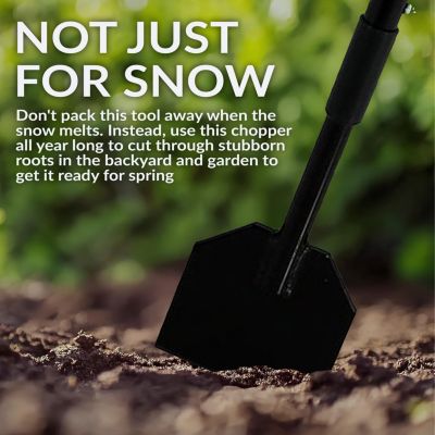 Outdoor Steel Shock-Absorbing Ice Chopper and Scraper with Extra Thick Blade and Foam Grip - 47"