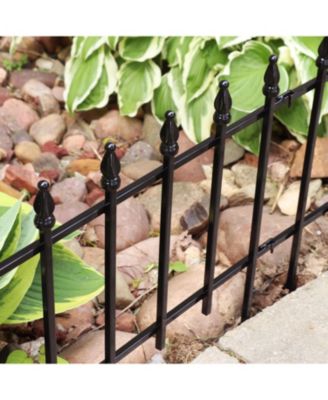 Outdoor Lawn and Garden Metal Roman Style Decorative Border Fence Panel Set