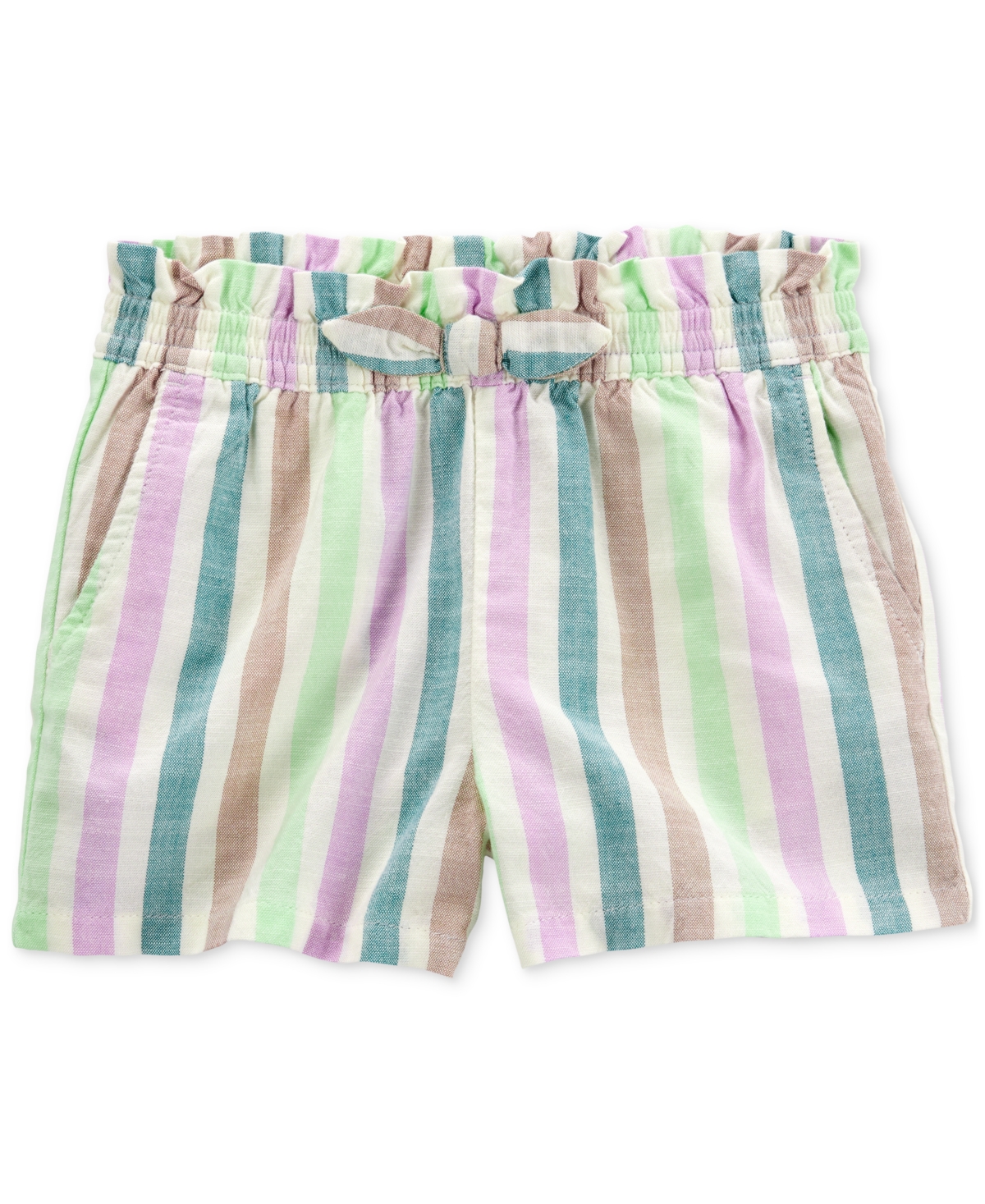Carter's Toddler Girls Striped Pull-on Shorts In Multi