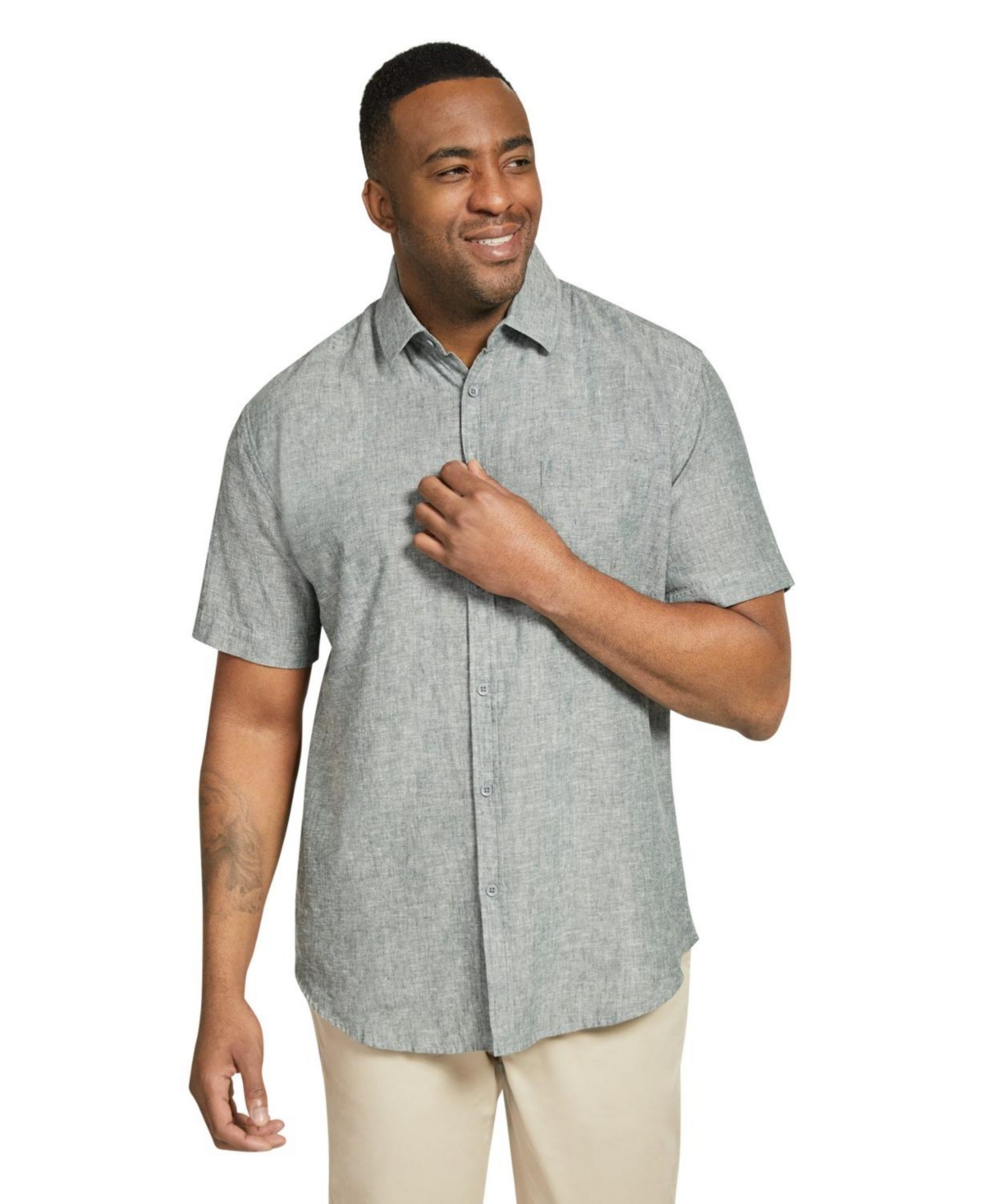 Men's Tahiti Linen Shirt - Fern