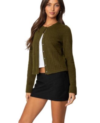 Women's Half Cable Knit Cardigan