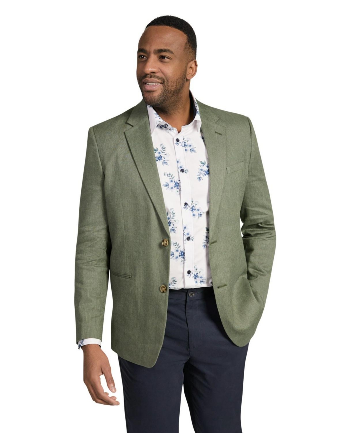 Men's Jacob Linen Blend Blazer - Fern