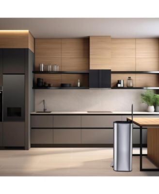 Kitchen Trash Can, Stainless Steel 50 Liter / 13 Gallon Garbage Can