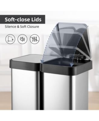 16 Gallon/ 60L Dual Compartment Trash Can