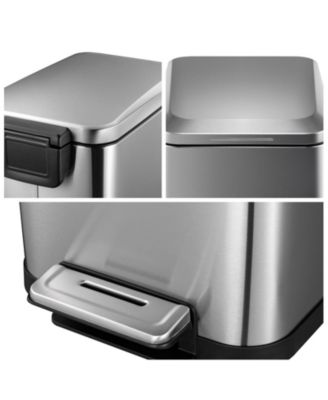 50 L / 13 Gal Hands-Free Stainless Steel Commercial/Kitchen Step Trash Can