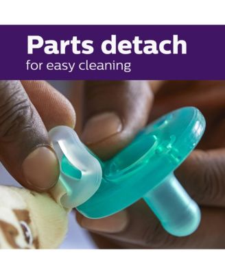 Soothie Snuggle, 0m+ Elephant + Soothie Green 4 Pack