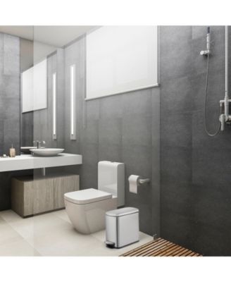 6L Pedal Slim Trash Bin, Stainless Steel Waste Bin with Lid and Inner Bin