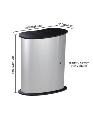 32" x 16" x 37" Portable Tradeshow Podium Table Exhibition Counter Stand with Wall Bags