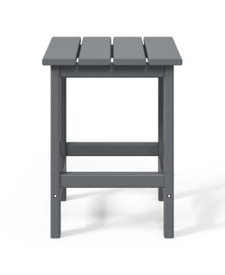 3-Piece Outdoor Patio HDPE Adirondack Chair With Cup Holder and Table Set