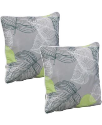 Indoor/Outdoor Square Accent Decorative Throw Pillows for Patio or Living Room Furniture - 16" - 2pc