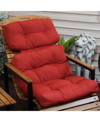 Indoor/Outdoor Olefin Polyester Tufted High Back Patio Dining Chair Cushion - 23" x 47"