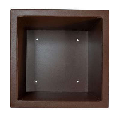 Modern Simplicity 8.25" Square Cold-Rolled Steel Outdoor Elevated Planter - Set of 2